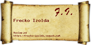 Frecko Izolda névjegykártya